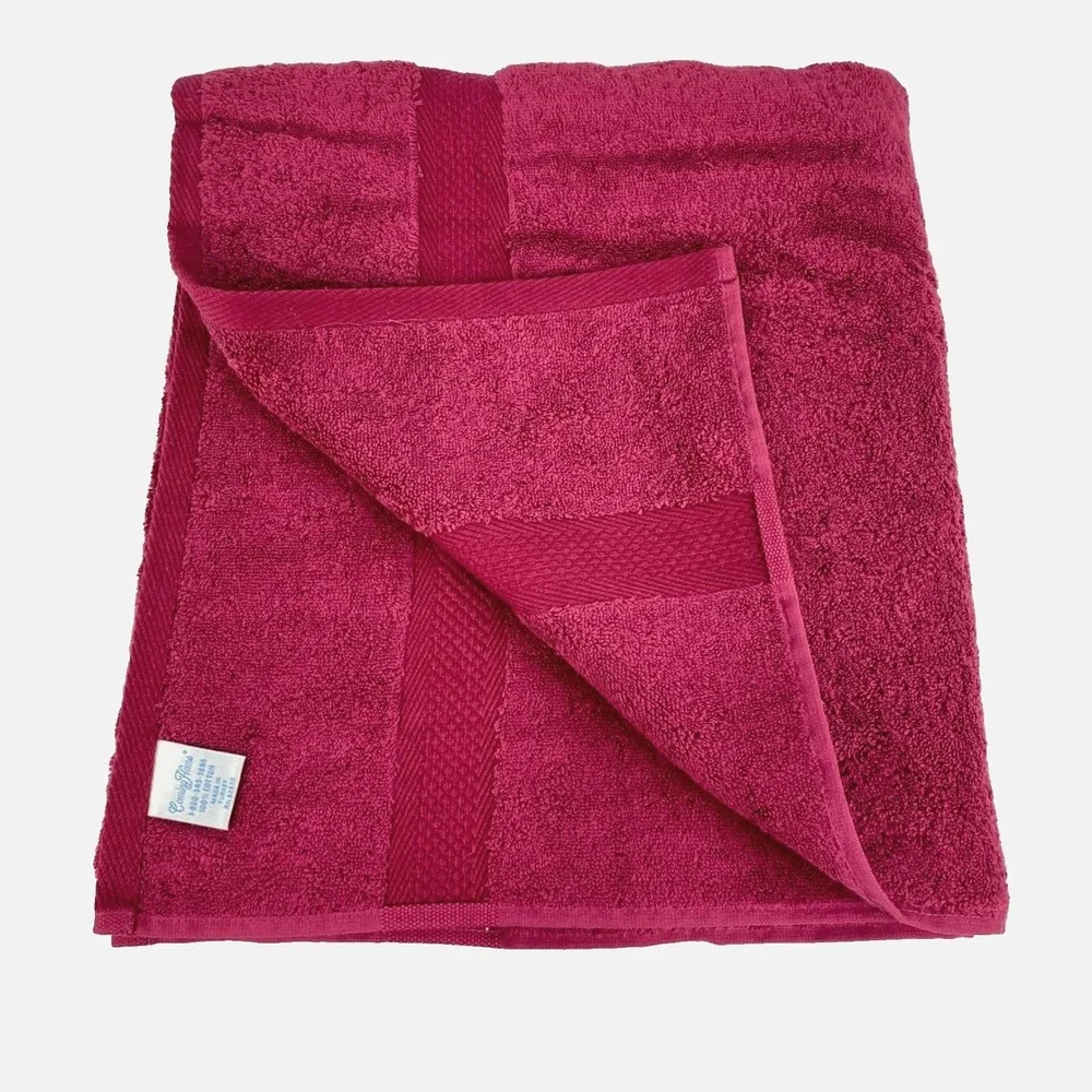 NEW Lands End Bath Towel XL 30 x 57 Turkish 100% Combed Cotton Absorbent Fuschia